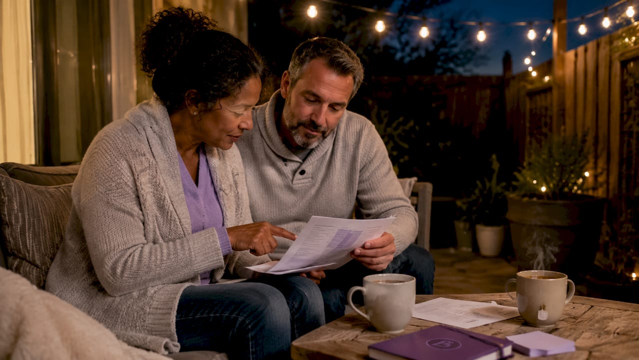 Couple reading intimacy exercises guide