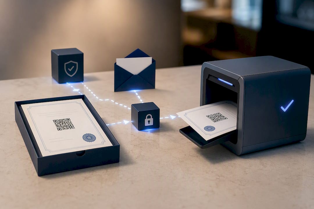 Offline QR credential verification flow