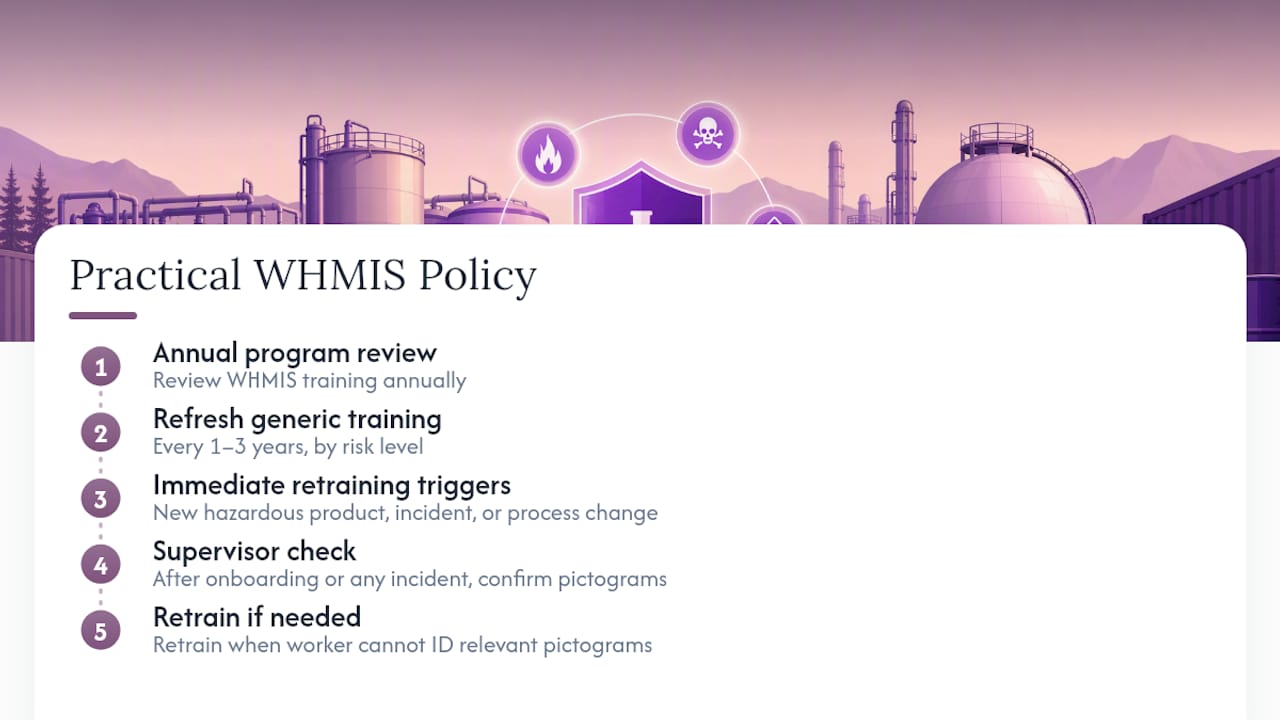 A Practical WHMIS Policy Worth Adopting — overview diagram