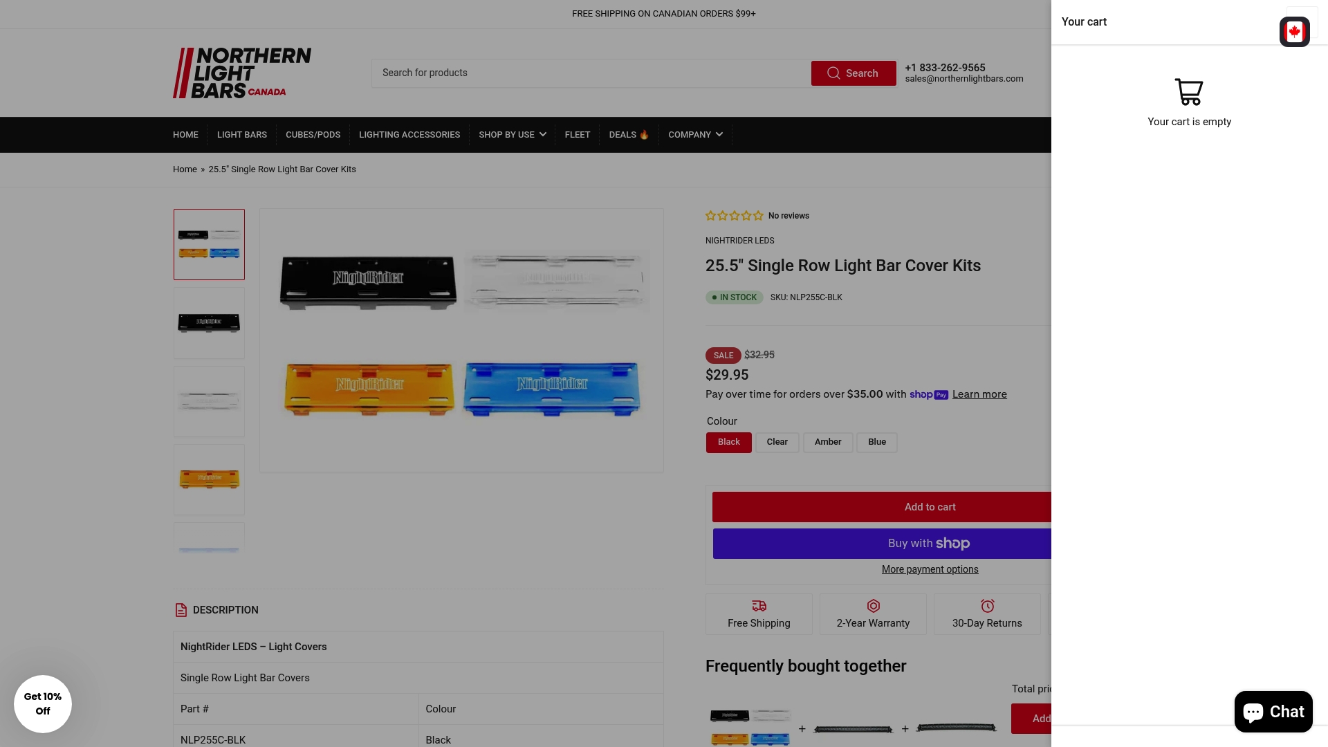 https://northernlightbars.ca/products/25-5-single-row-light-bar-covers