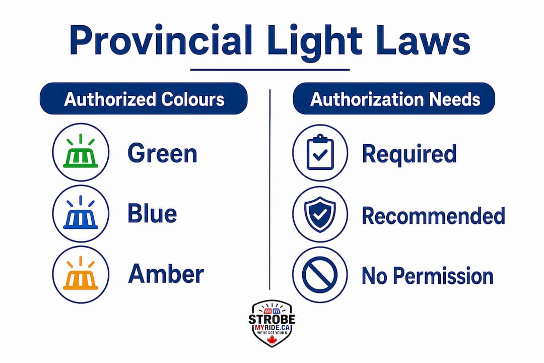 Infographic comparing provincial light laws