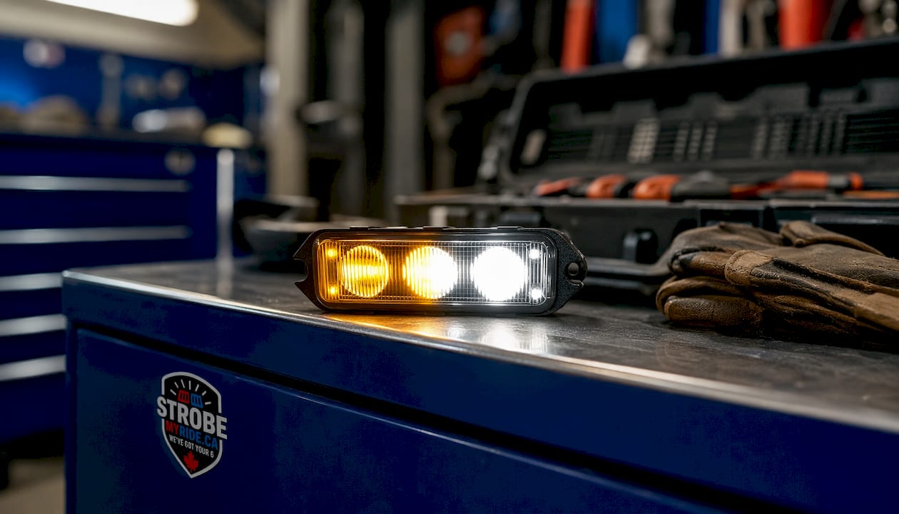 Patrol SM Mini Duo (Amber/White) – Surface Mount LED Warning Light (T3 Style)