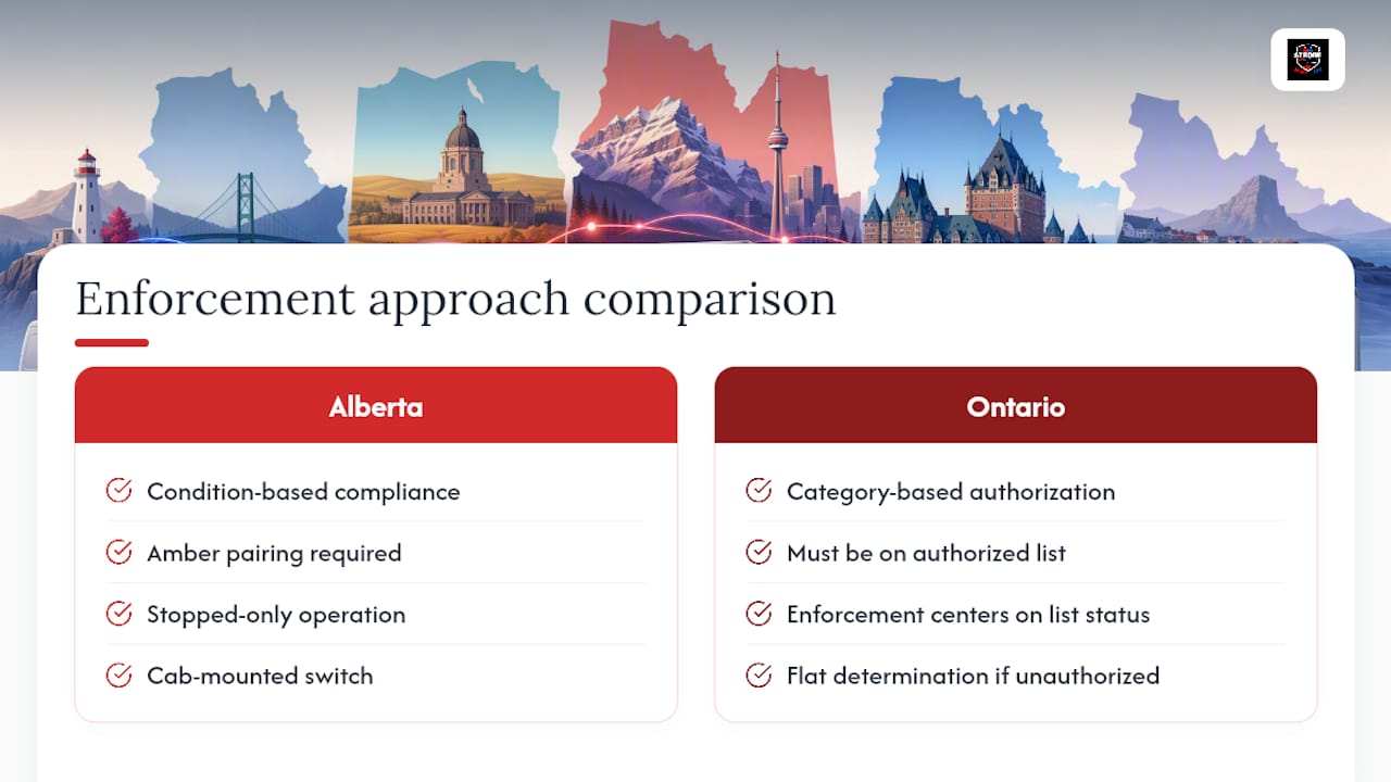 Alberta and Ontario authorization structures compared