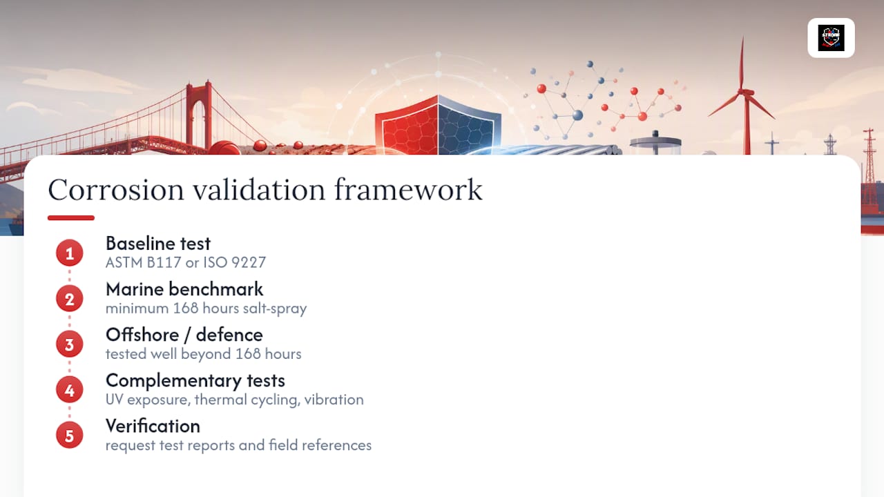 Corrosion resistance testing framework
