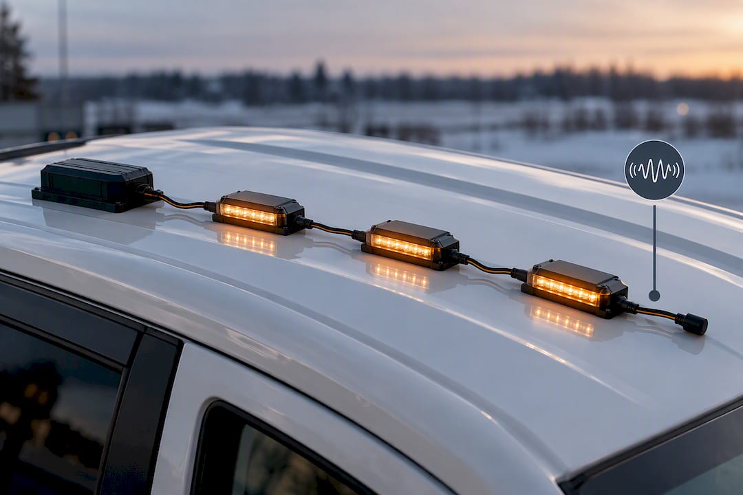 Master and slave strobe sync chain