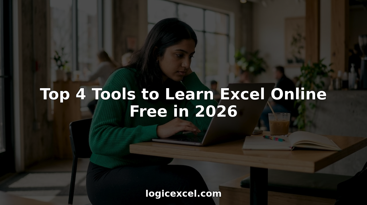Person practicing Excel online at home desk