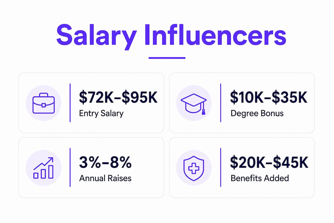 Infographic showing key Boeing aerospace engineer salary factors