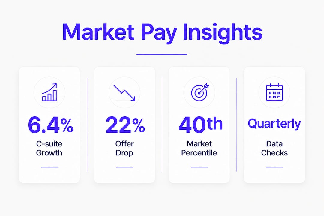 Infographic displaying key market compensation statistics