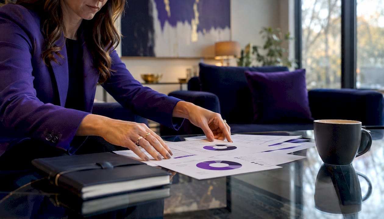 Executive hands arranging CMO compensation documents