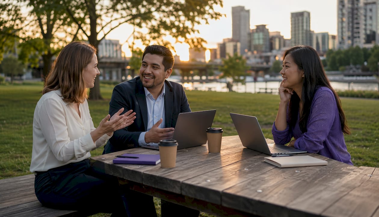 Group discussing salary negotiations