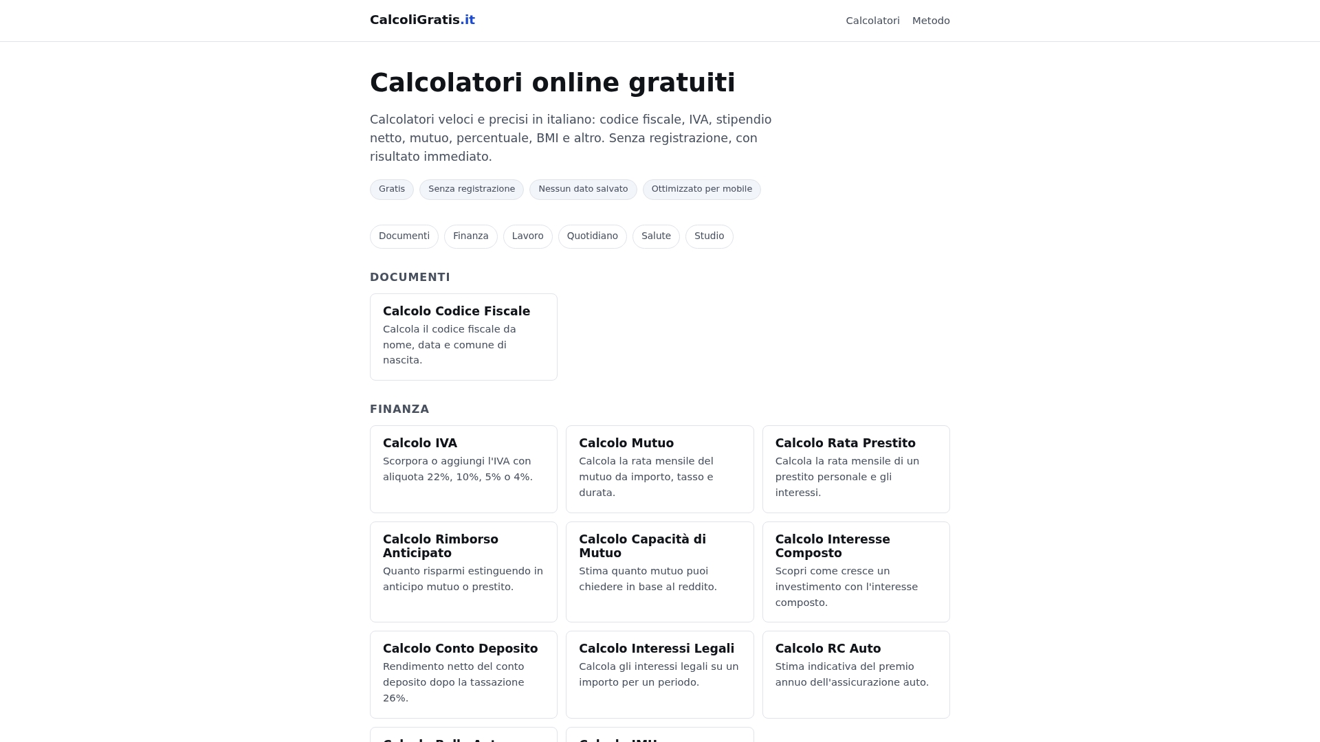 Calcoligratis