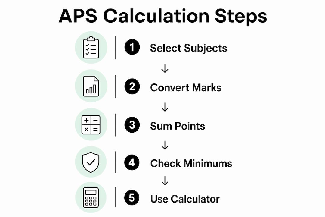 Infographic illustrating APS calculation steps