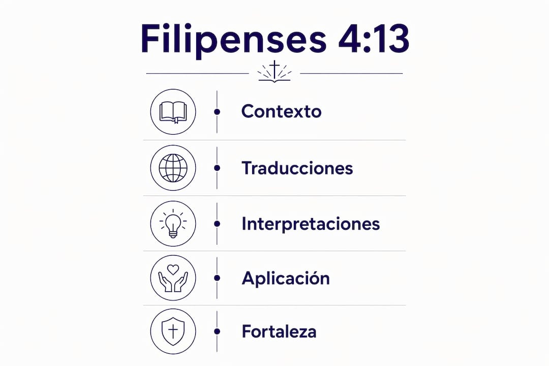 Infografía con los momentos más importantes de Filipenses 4:13