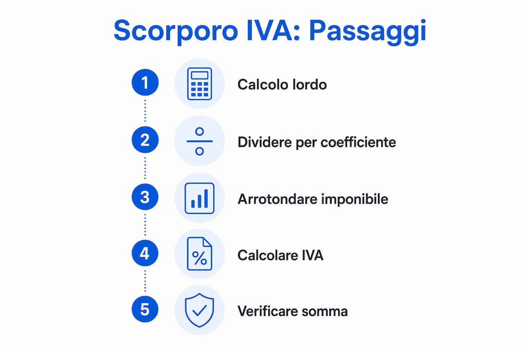Infografica: come calcolare lo scorporo dell’IVA passo dopo passo