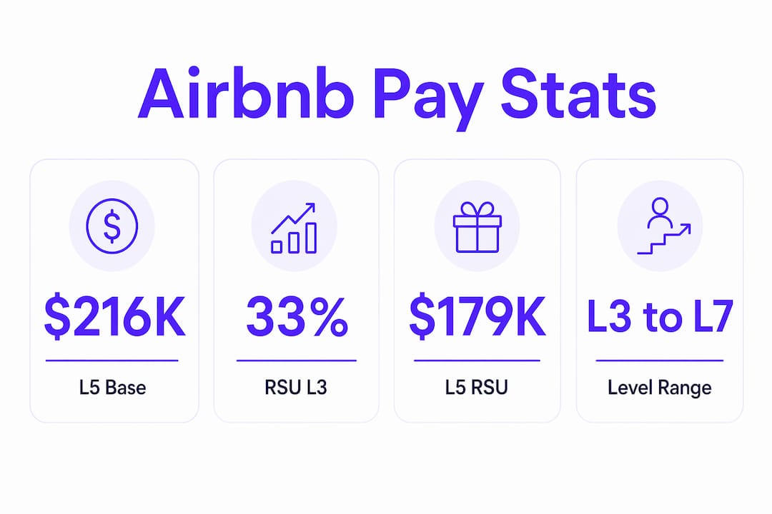 Infographic showing Airbnb pay composition stats