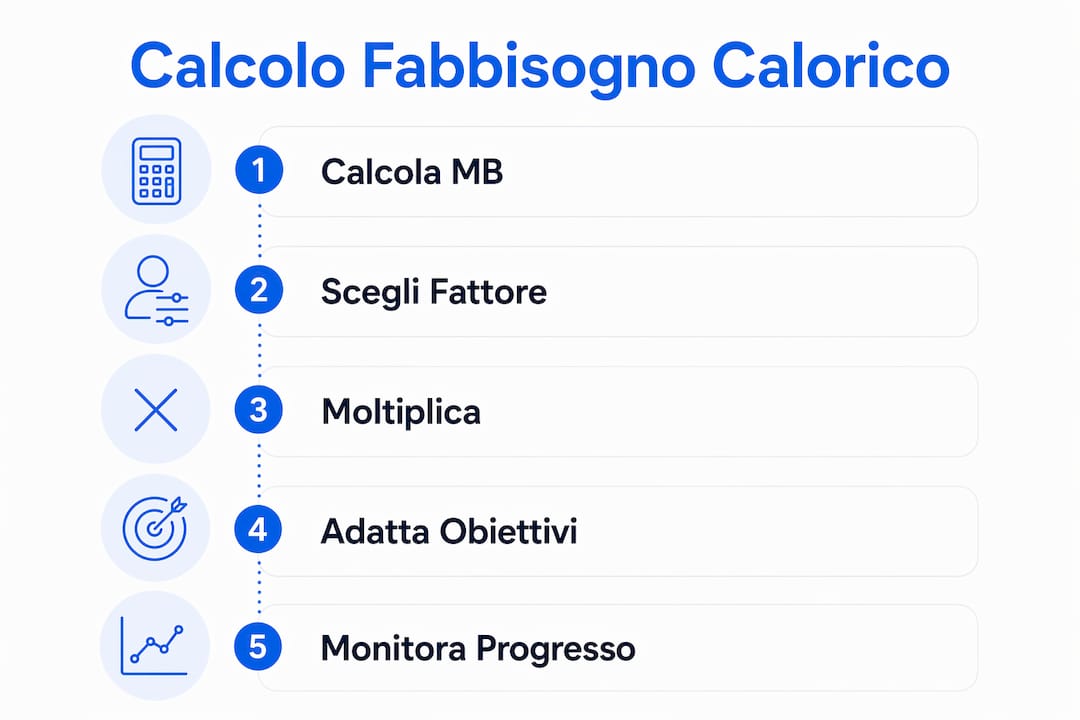 Infografica: come calcolare il proprio fabbisogno calorico, passo dopo passo