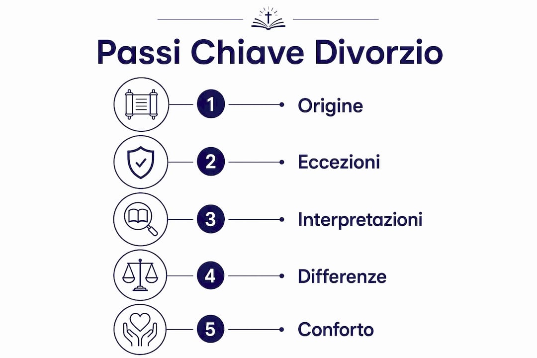 Infografica: le tappe fondamentali del divorzio secondo la Bibbia