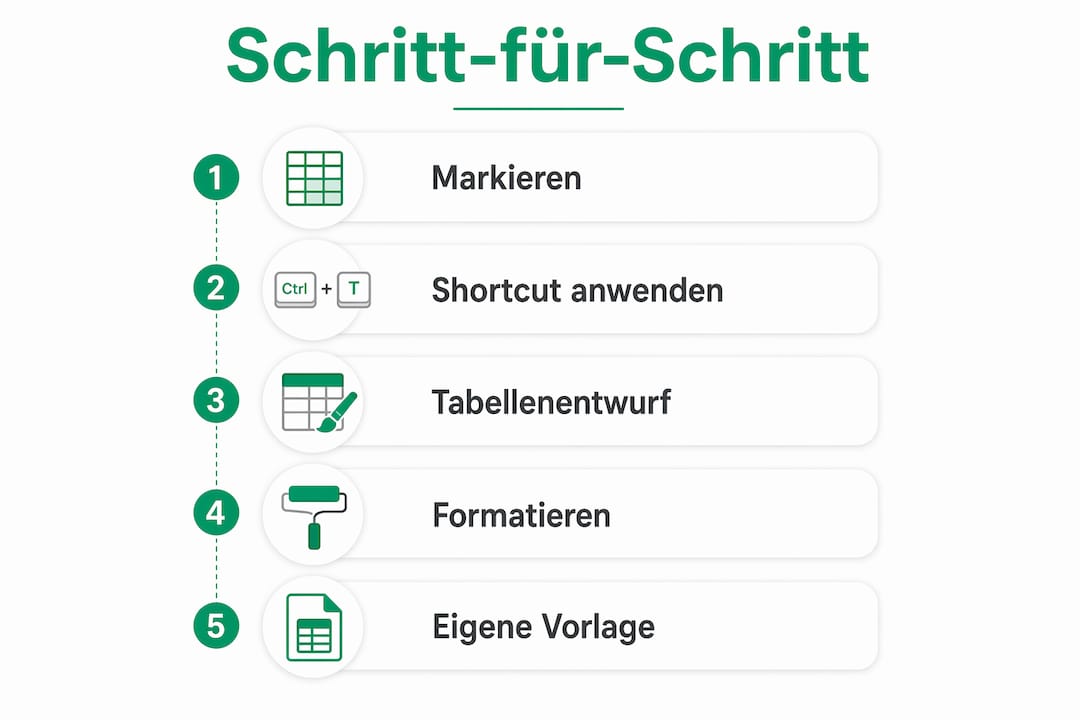 Schritt-für-Schritt-Anleitung: So formatieren Sie Tabellen in Excel – als übersichtliche Infografik