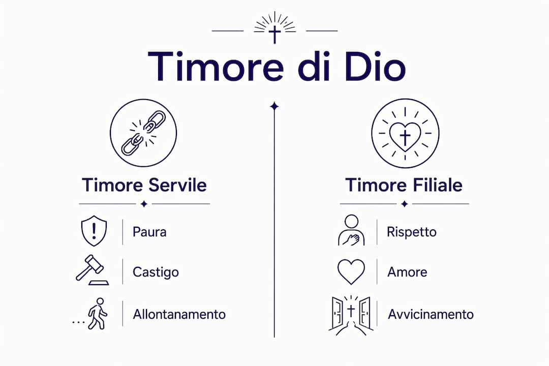 Infografica: differenze tra timore servile e timore filiale