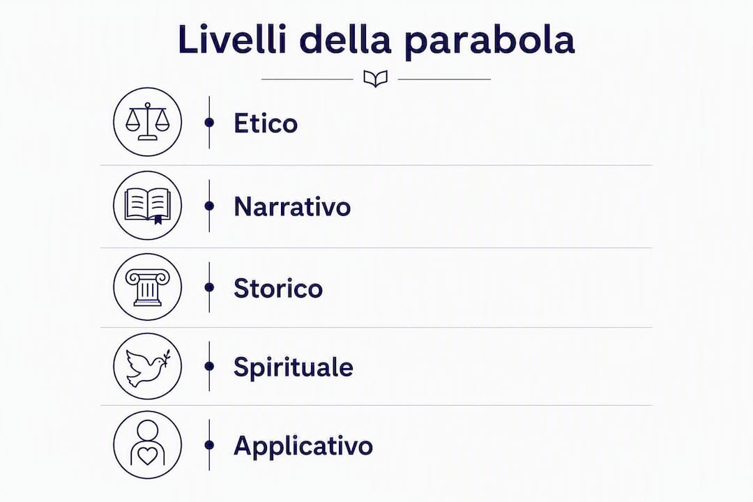 Infografica: tutti i livelli di lettura della parabola
