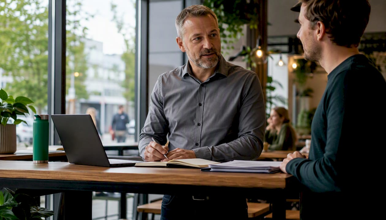 Ein Datenanalyst nutzt Power Pivot, um im Büro effizienter arbeiten zu können.