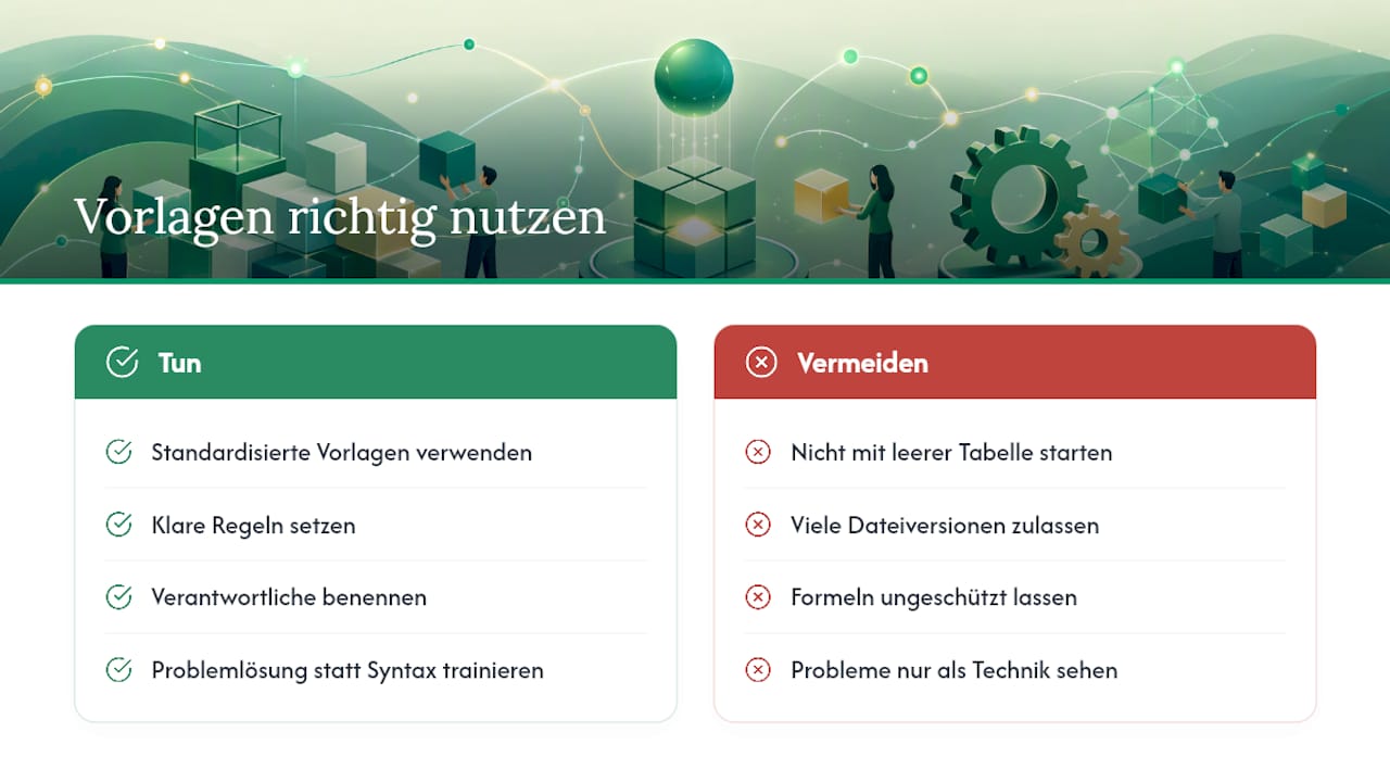 Warum strukturierte Vorlagen Managementarbeit wirklich erleichtern — overview diagram