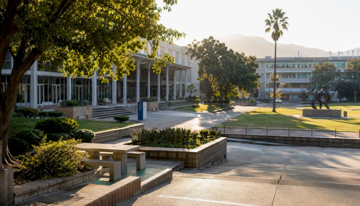 University campus open grounds in South Africa
