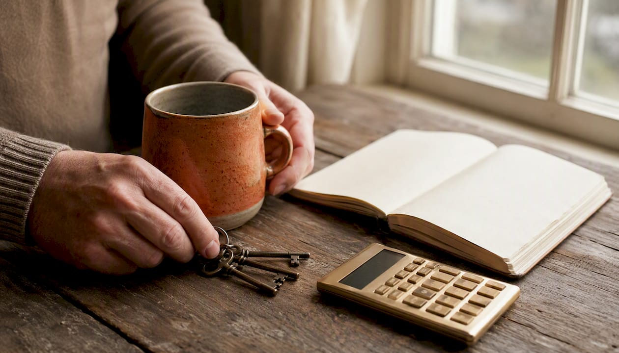 Executor hands arranging items at estate settlement