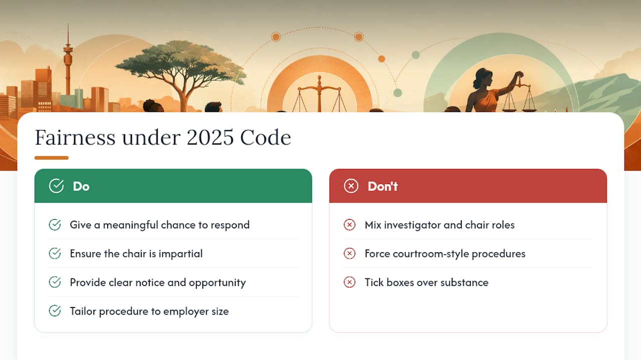 What the 2025 Code changes about fairness — overview diagram