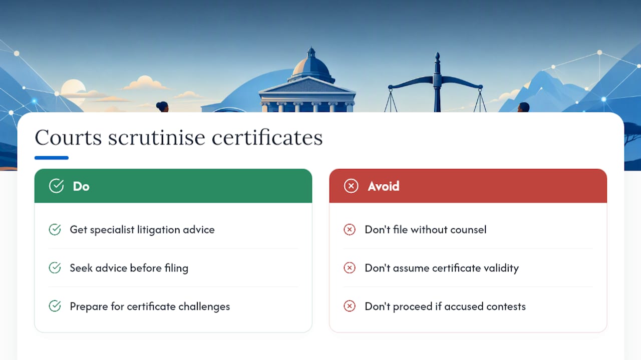 When a certificate is challenged, what happens next? — overview diagram
