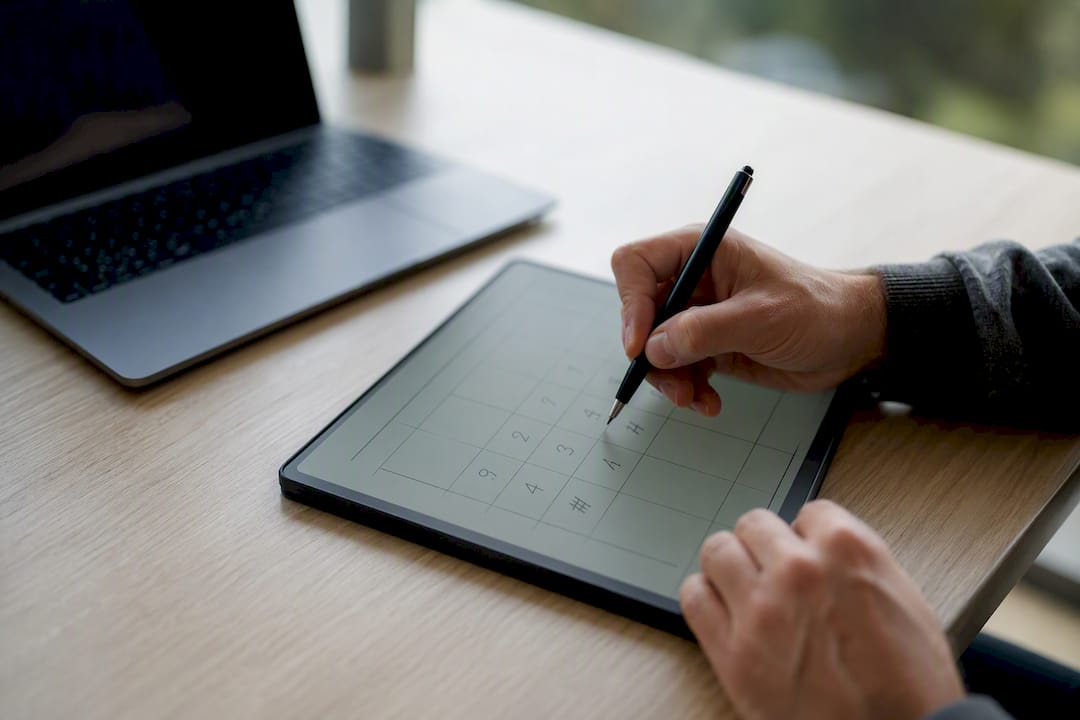 Notizen zum Fortschritt beim Handschrifttraining