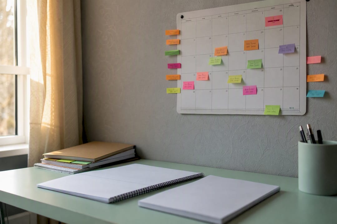 Hand marking exam study calendar