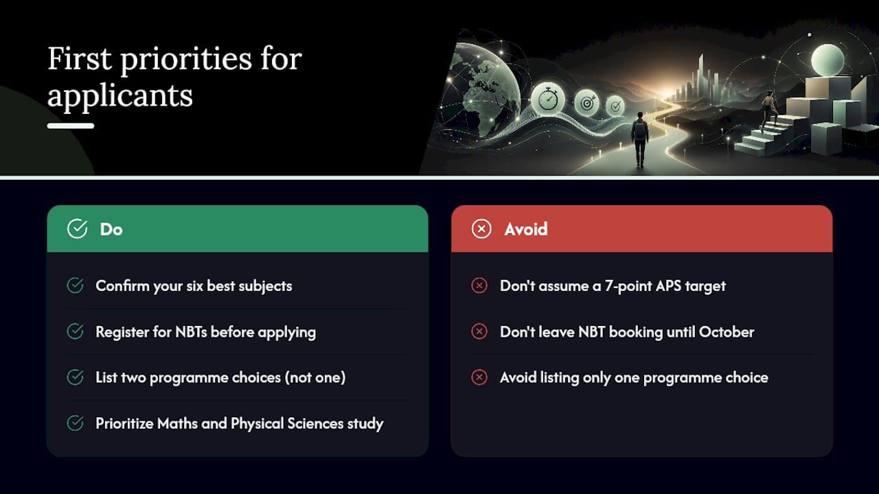 What should applicants actually prioritize first? — overview diagram
