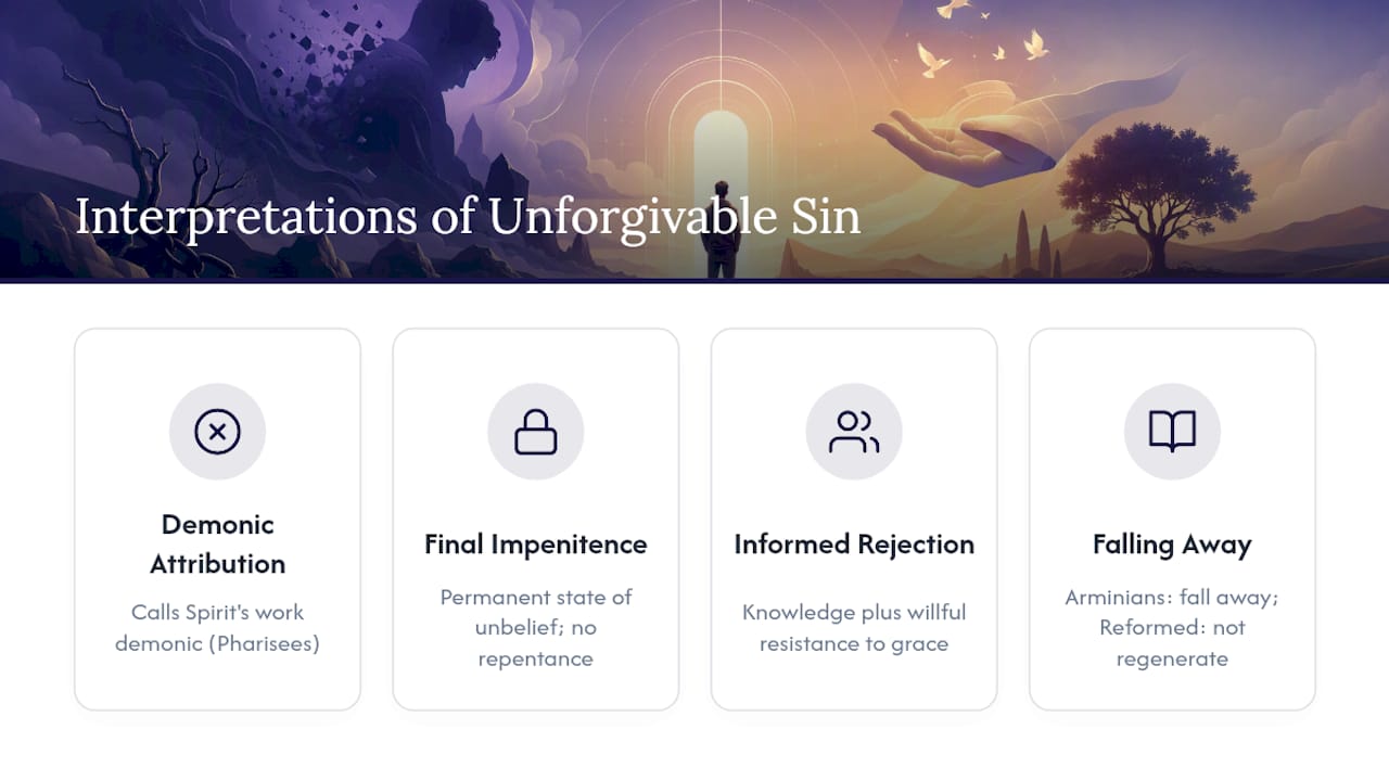 Comparison of theological views on unforgivable sin