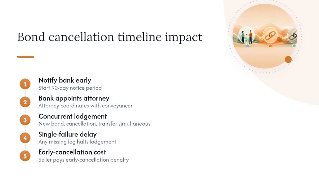 How does bond cancellation affect the timeline? — overview diagram