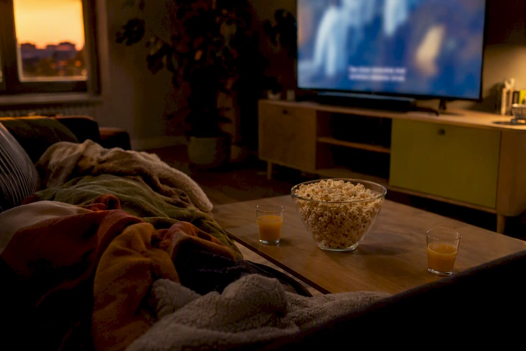 Soundbar e allestimento per serata cinema in casa
