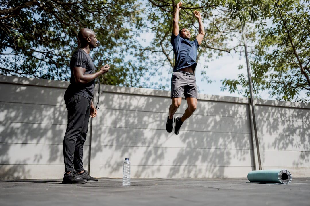 Candidate undergoing cardiovascular fitness test