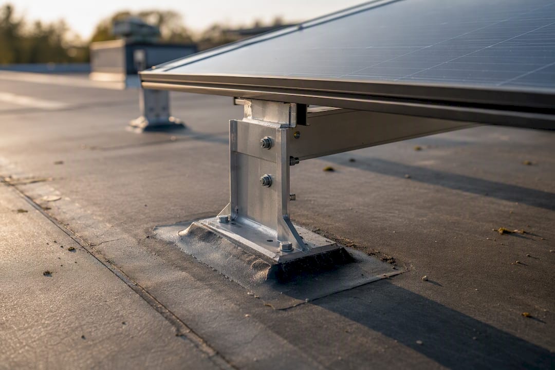 Mechanically attached solar panel mounting details