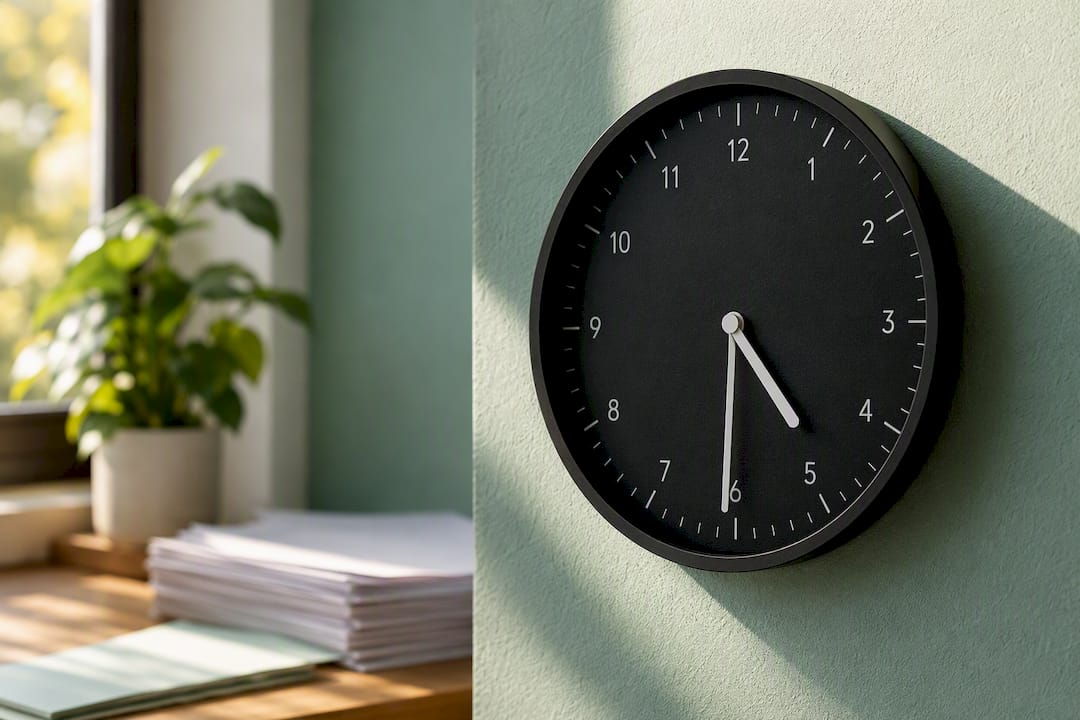 Clock showing bursary application deadline time