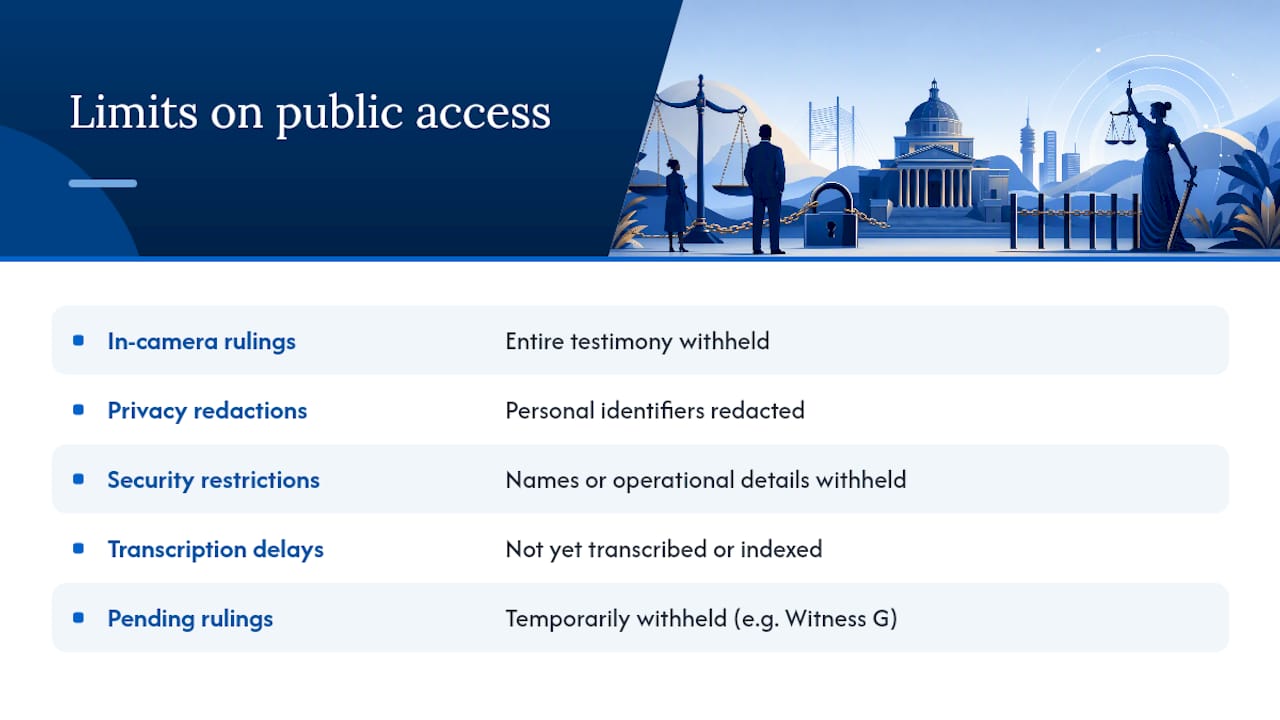 Diagram of factors limiting access to commission documents