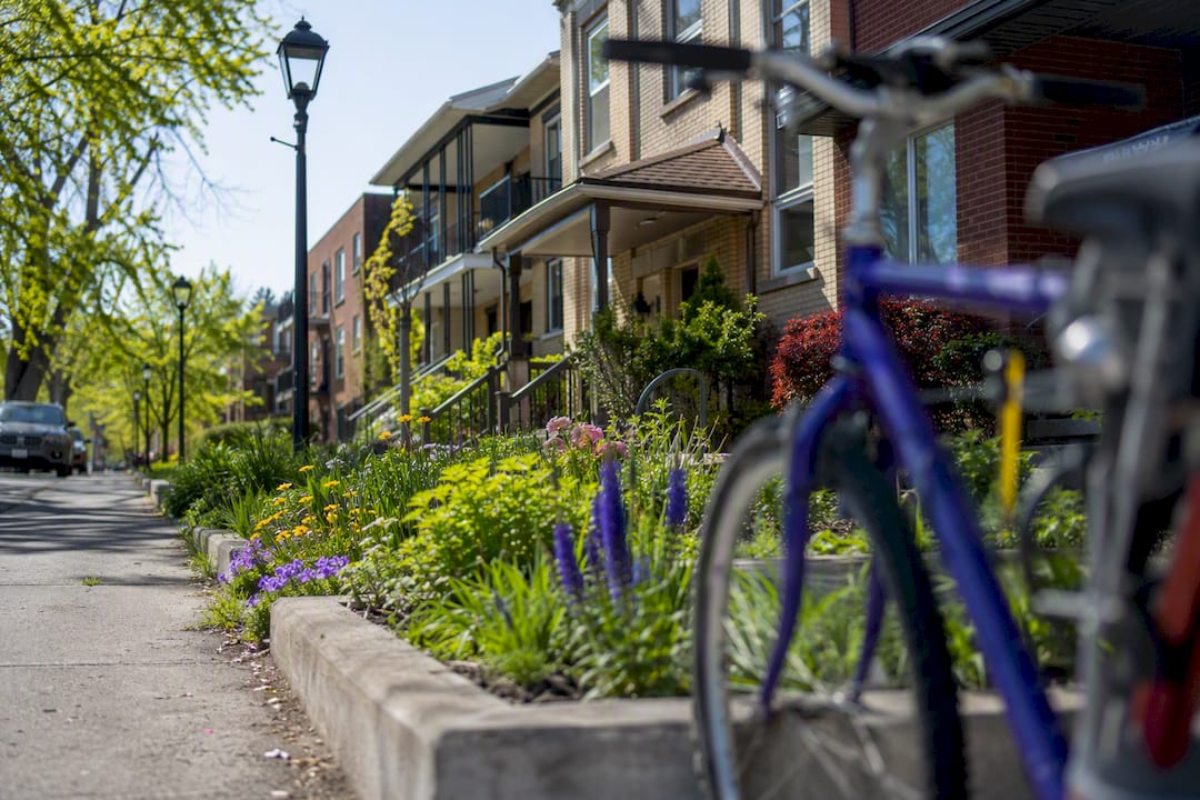Urban neighborhood illustrating cost of living