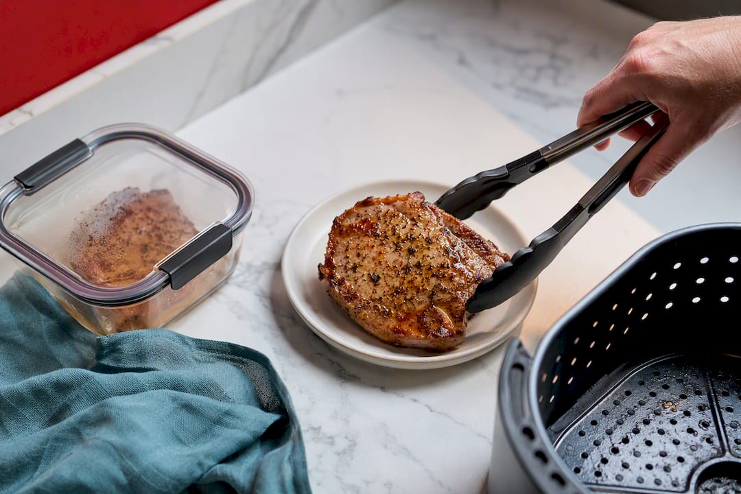 Reheating leftover pork chop safely