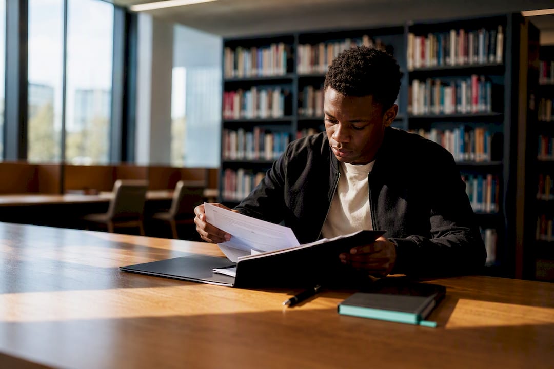 School leaver preparing a learnership CV