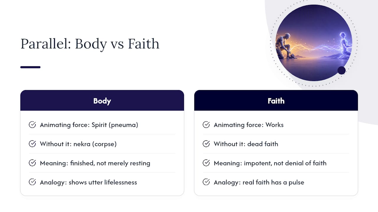 James 2 analogy of faith and works