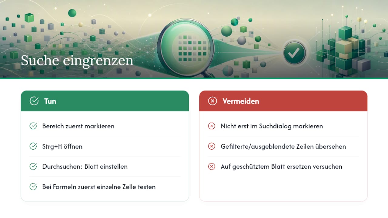 Wie schränke ich die Suche auf eine Spalte oder einen Bereich ein? — overview diagram