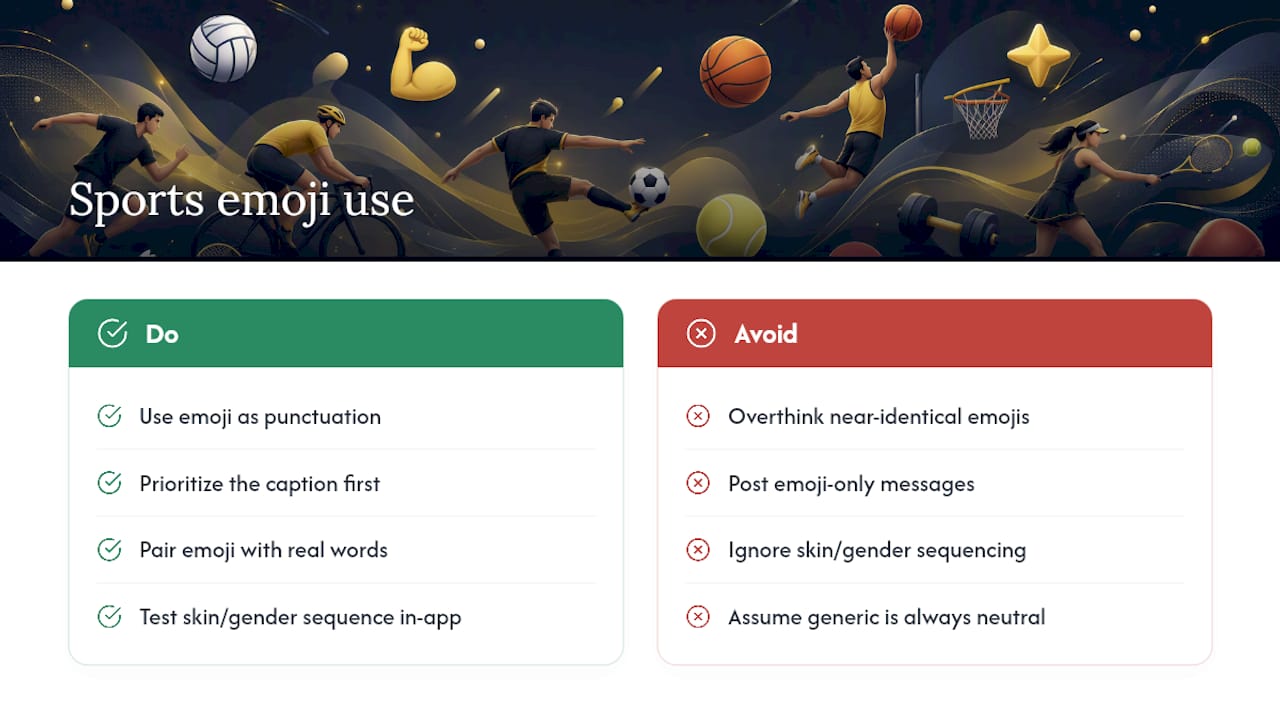 Stop Overthinking Which Sports Emoji to Use — overview diagram