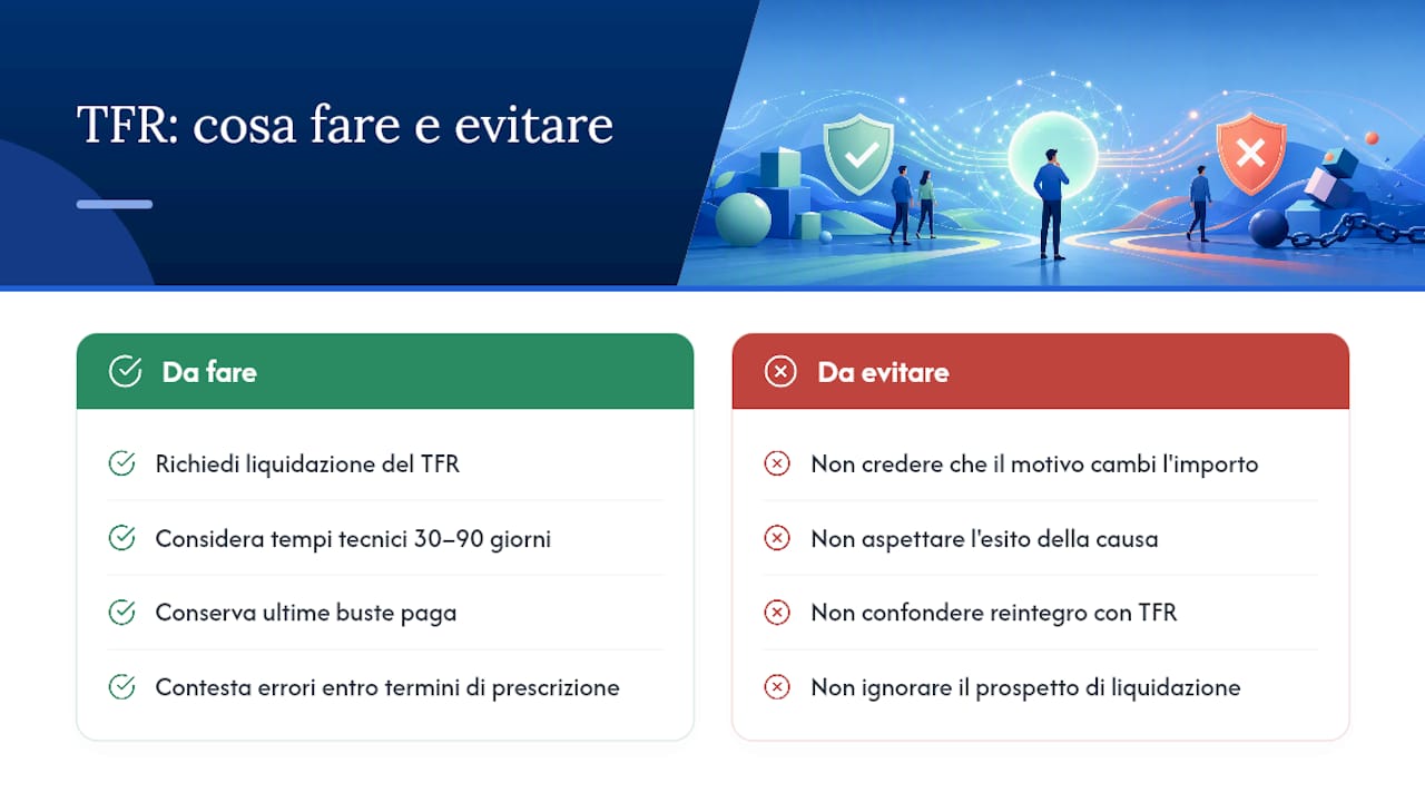 Cosa succede al TFR se ti licenzi o vieni licenziato — overview diagram