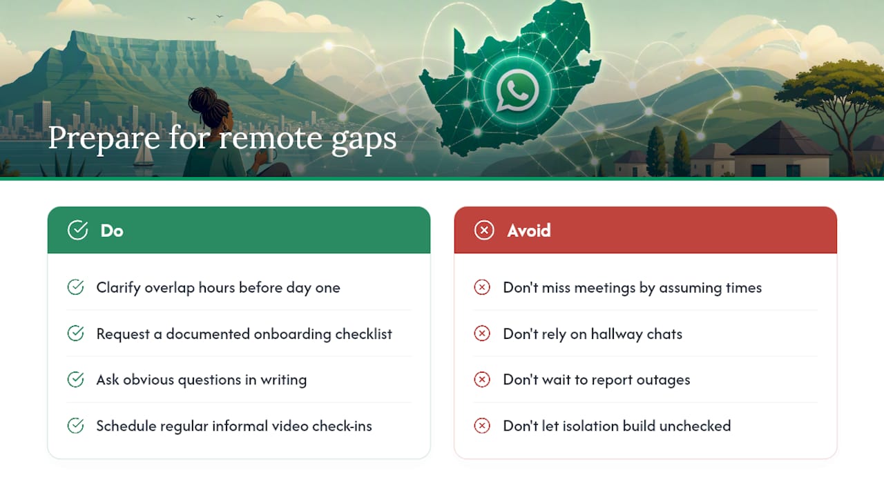 What challenges come up when you start a remote job, and how do you prepare? — overview diagram