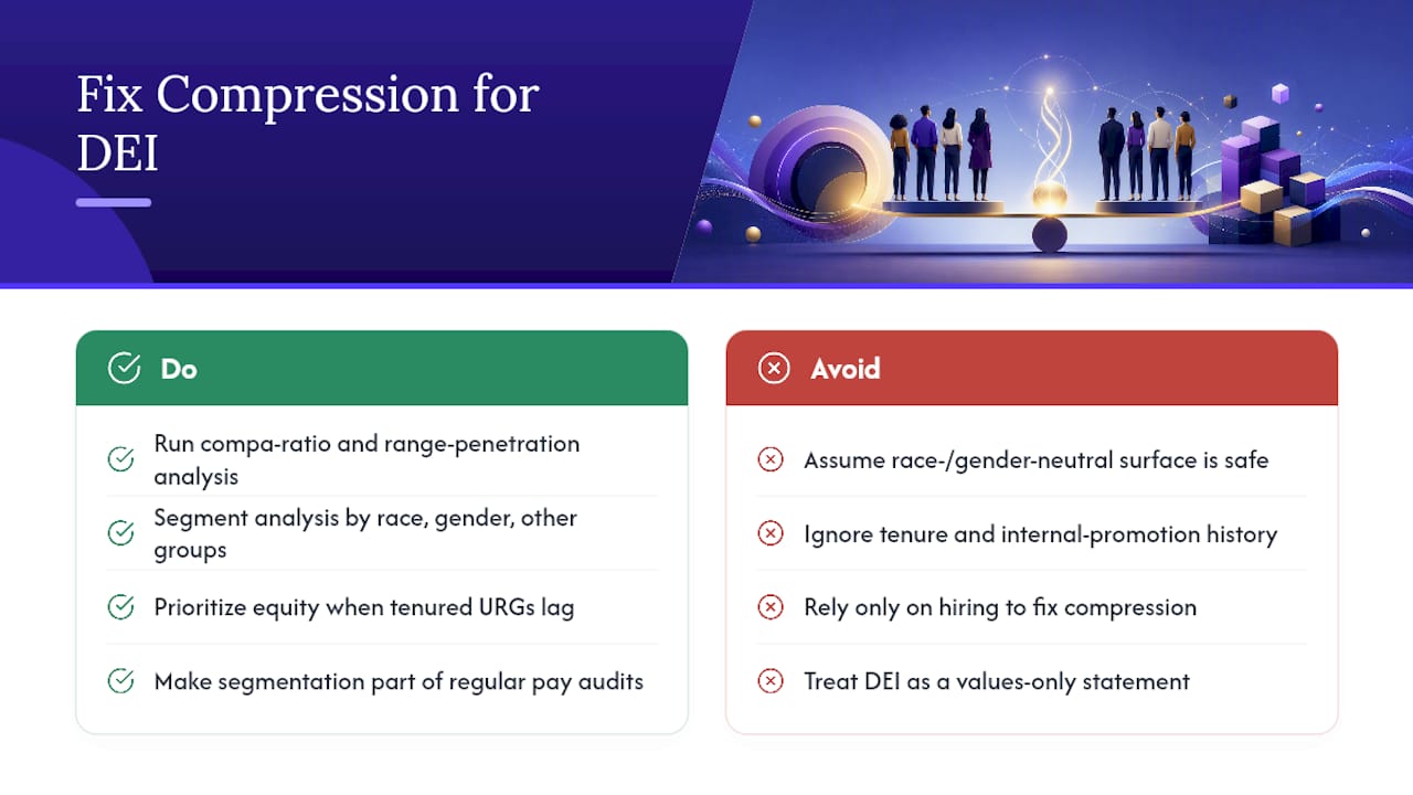 What Salary Compression Means for Diversity and Inclusion Goals — overview diagram