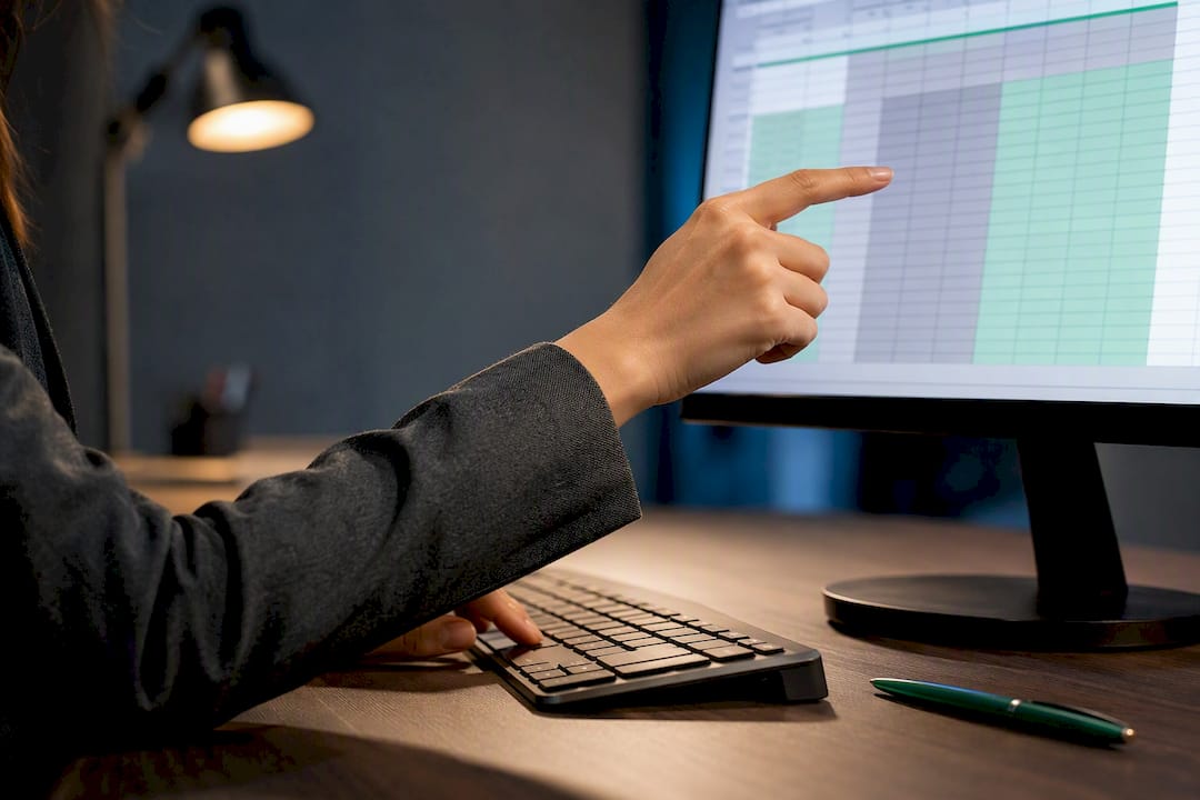 Geschütztes Excel-Arbeitsblatt mit ausgewählten Eingabezellen